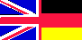 Left half of British Union Jack flag + Right half of German Flag